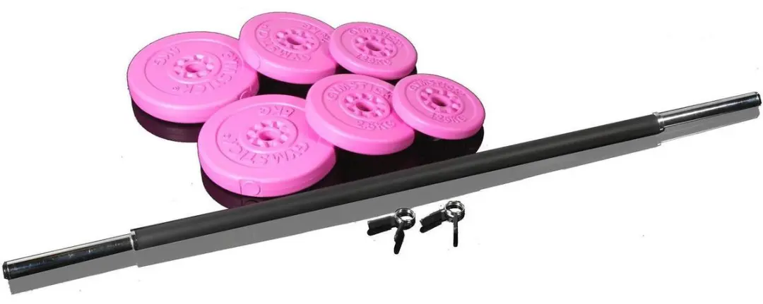 Gymstick Aerobic Pump Set 20kg - 6 Vinyl Schijven - Roze/Zwart