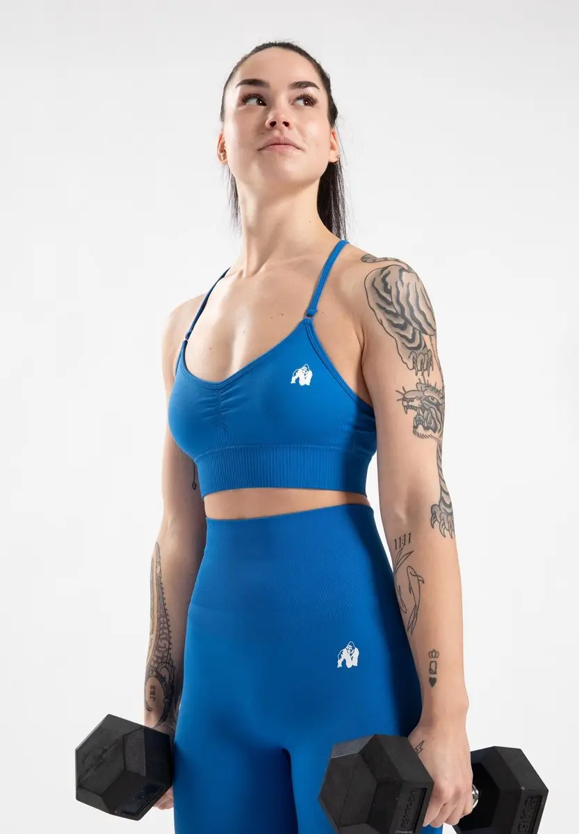Gorilla Wear Olivia Seamless Sportbeha M/L - Blauw