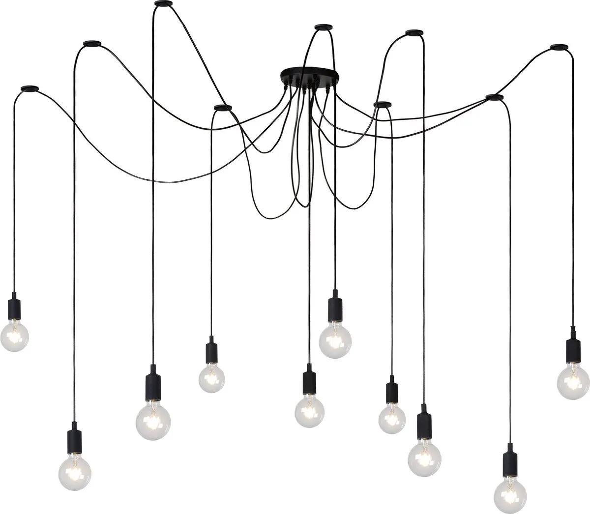 Lucide FIX Hanglamp 10xE27 - Zwart