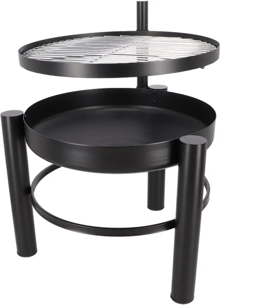Esschert Design Vuurschaal met Grill 78cm - Zwart