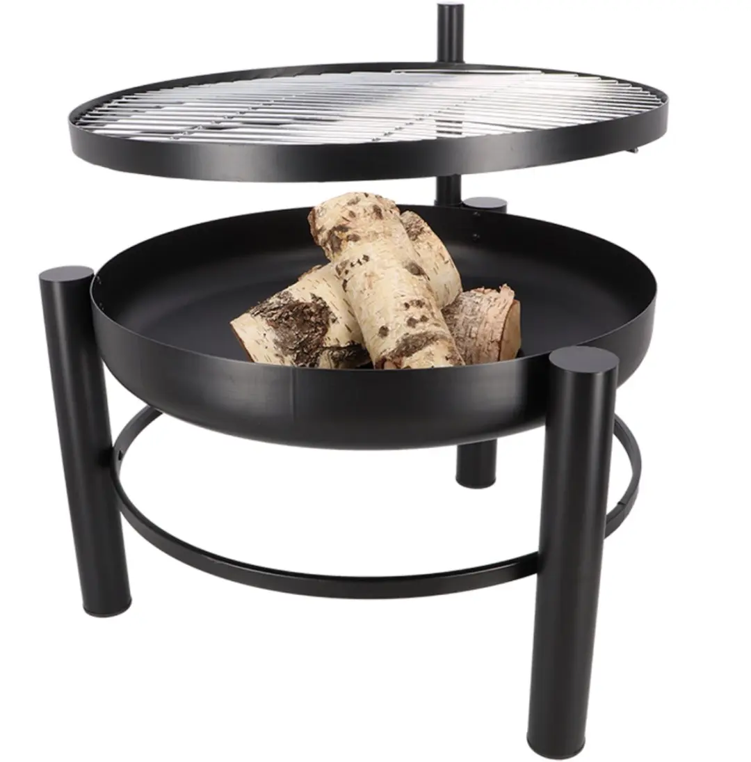 Esschert Design Vuurschaal met Grill 78cm
