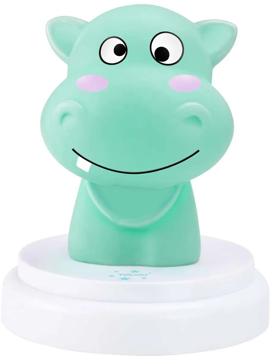 Alecto Silly Hippo LED Nachtlampje - Nijlpaard Blauw
