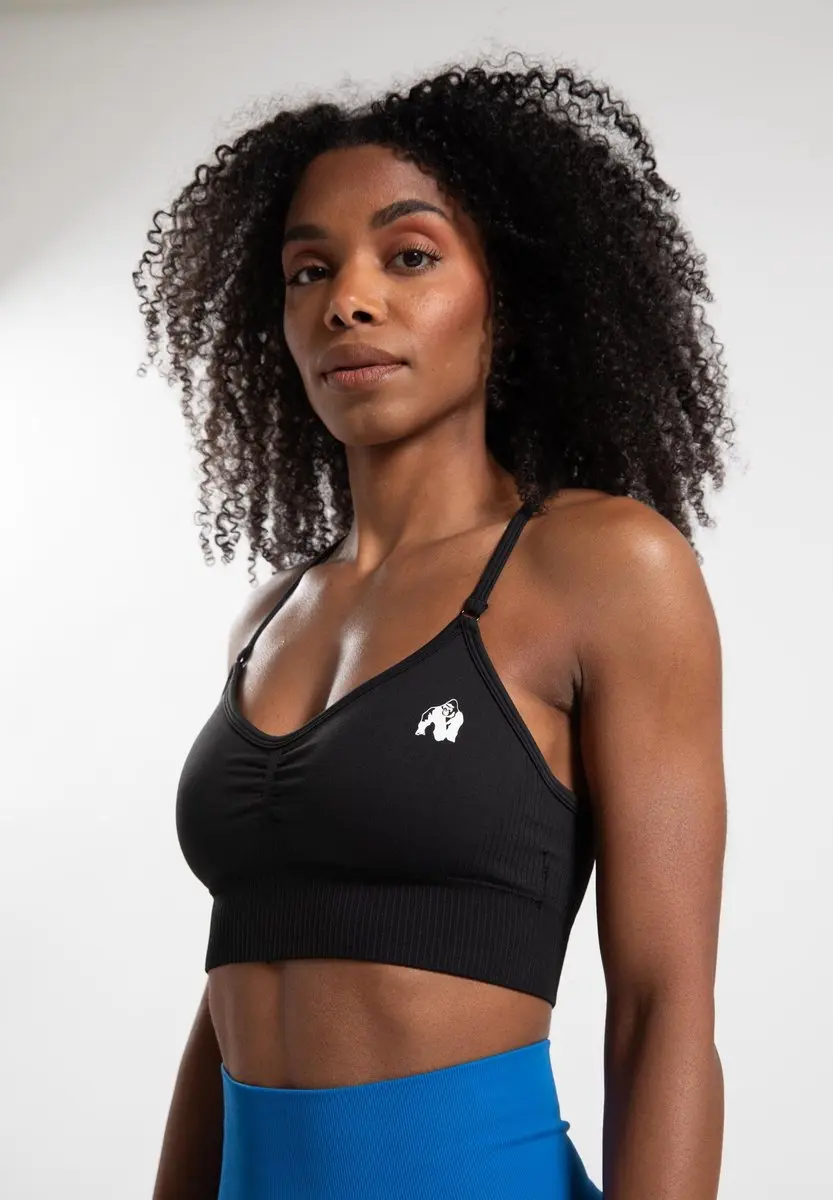 Gorilla Wear Olivia Seamless Sportbeha S/M - Zwart