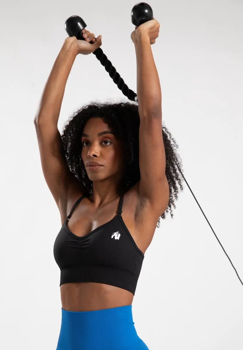 Gorilla Wear Olivia Seamless Sportbeha S/M - Zwart