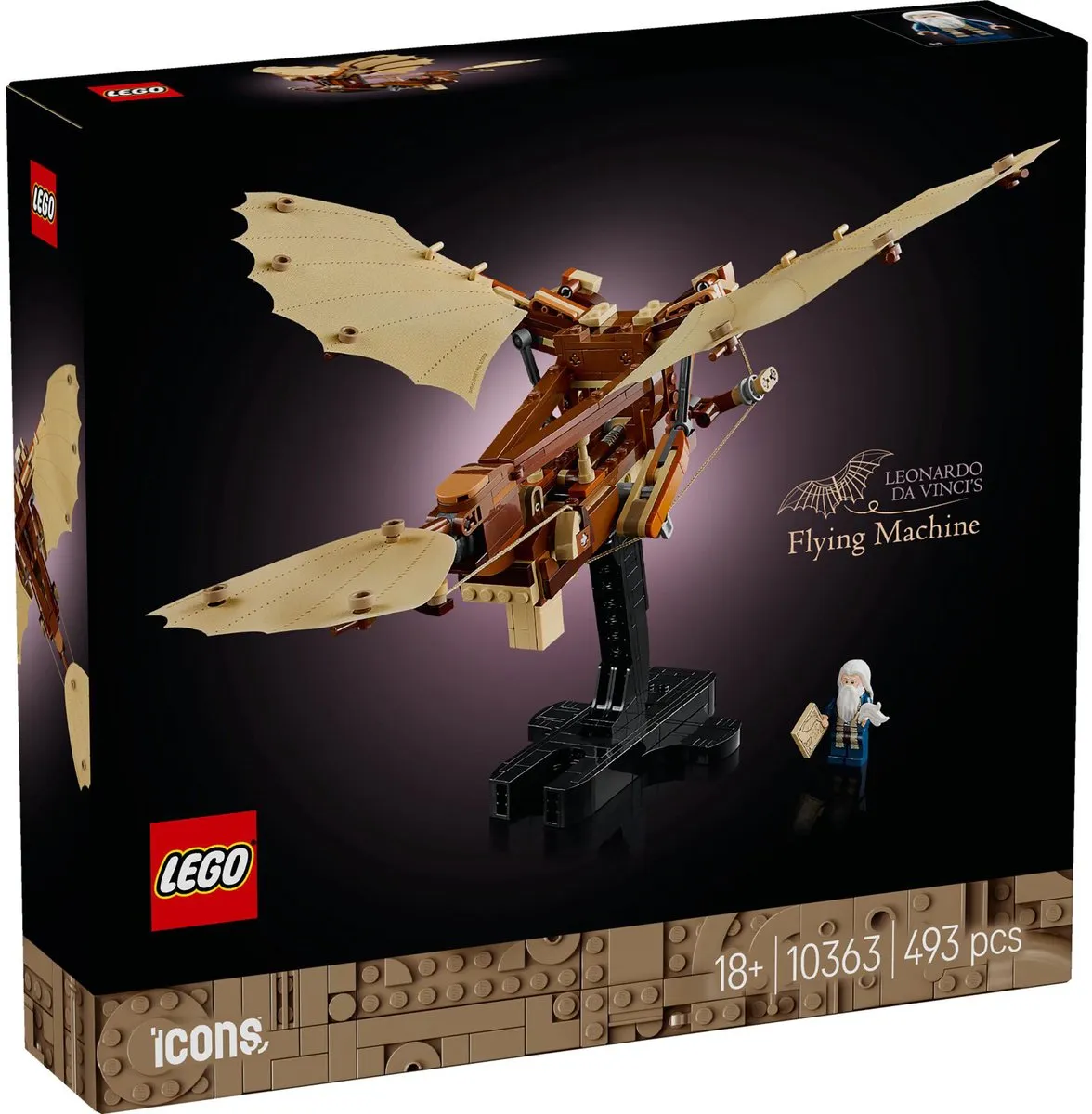 LEGO Icons Leonardo da Vinci Vliegmachine 10363 - 493 Stukken