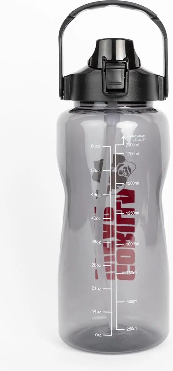 Gorilla Wear Waterfles 2L - Zwart