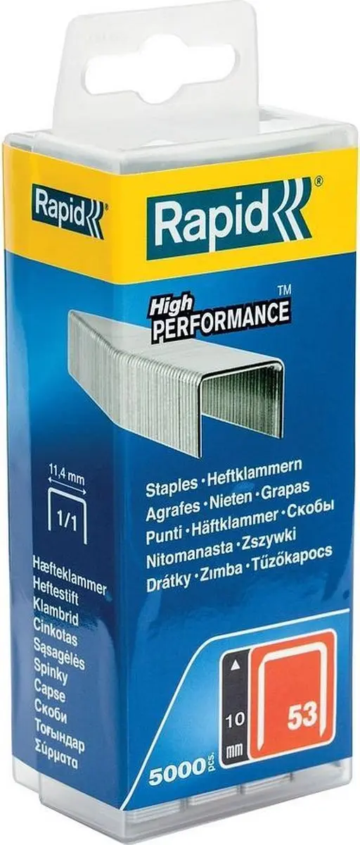 Rapid 5000 Nietjes nr. 53 - 10mm - 5000 Stuks