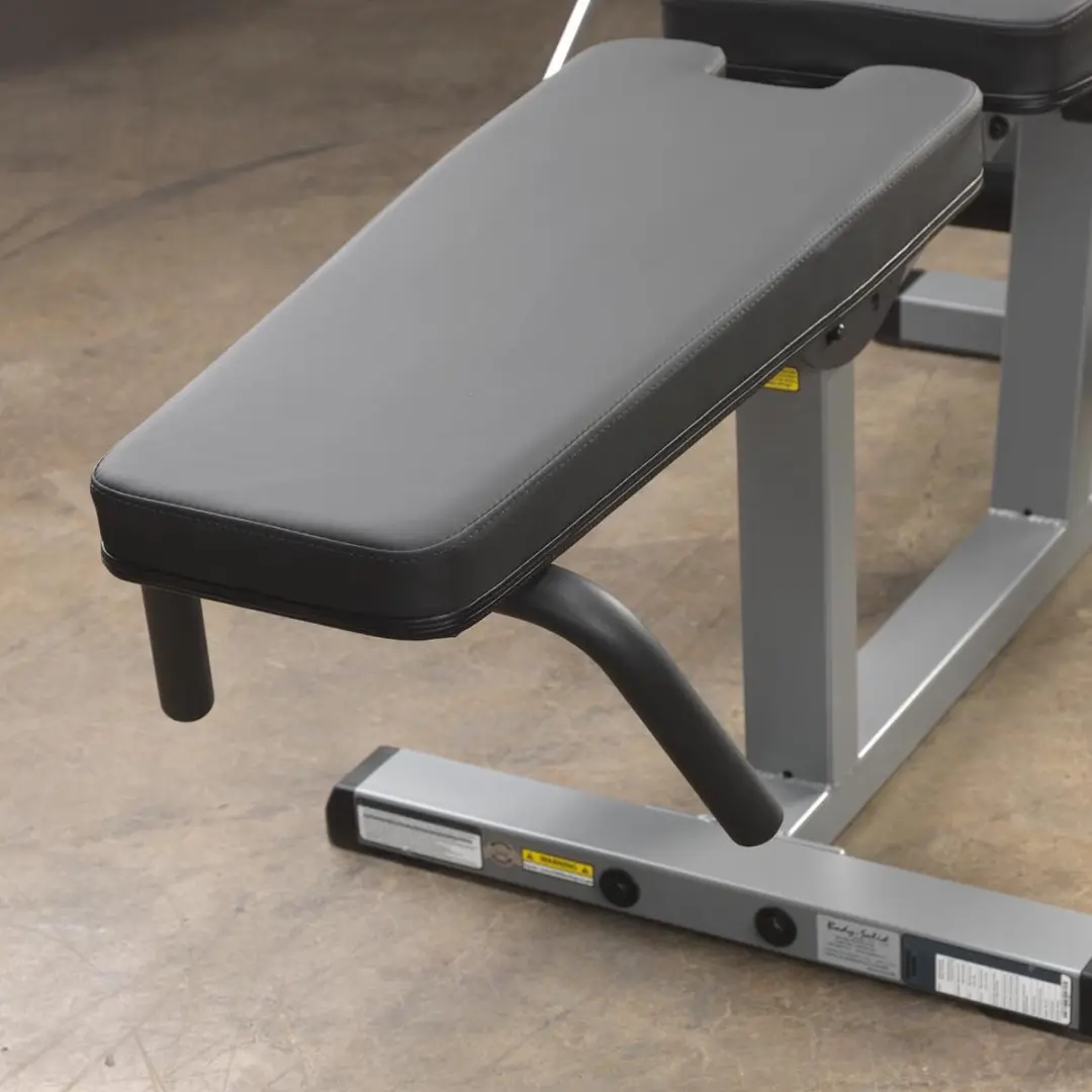 Body-Solid Seated Leg Extension & Supine Curl - Grijs