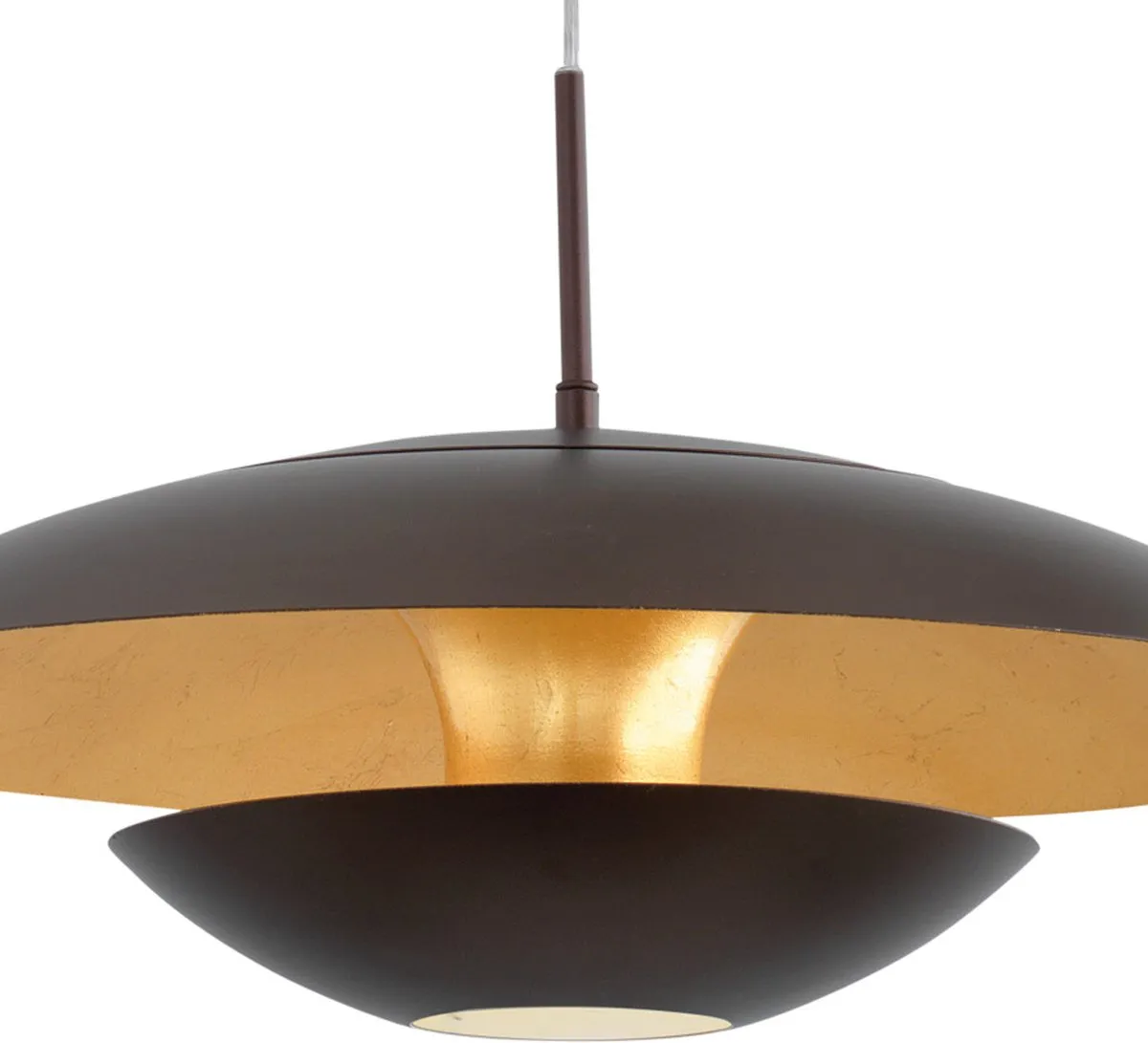 Eglo Nuvano Hanglamp 3 Lichts E27 Ø480mm - Bruin/Goud