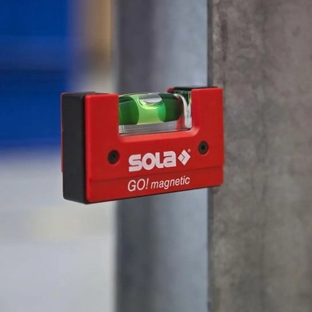 Sola GO Magnetic CLIP Mini Waterpas 01621201 - Rood