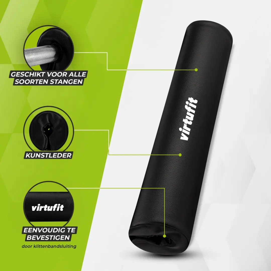 VirtuFit Bar Pad Pro - Zwart Ø7cm