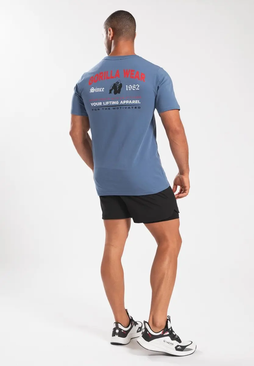 Gorilla Wear Warren T-shirt - Coronet Blauw L