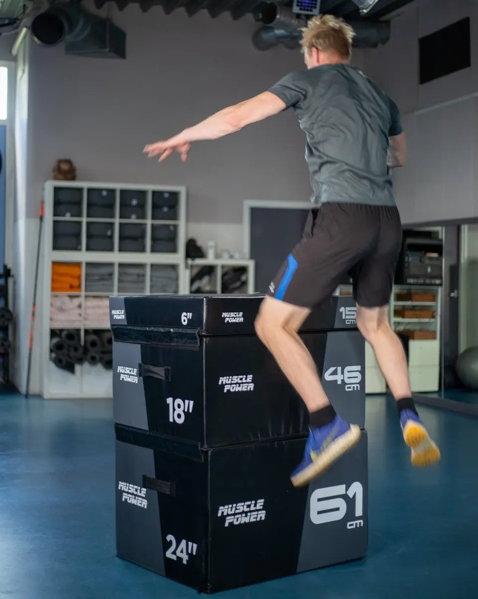 Muscle Power Safe Plyo Box 18 - 46 cm - Zwart