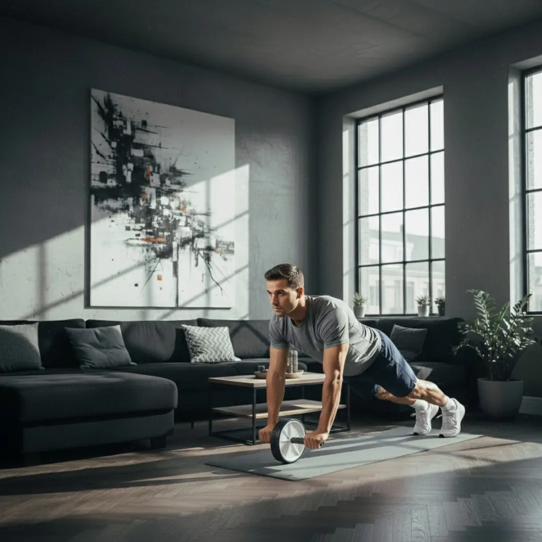 VirtuFit Dubbel Buikspierwiel - Ab Roller Grijs/Zwart