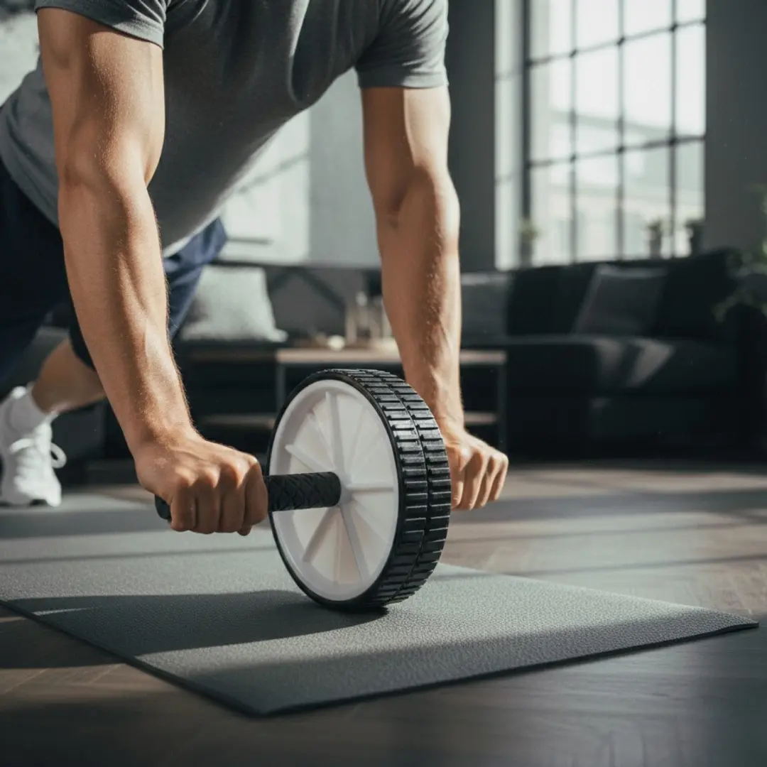 VirtuFit Dubbel Buikspierwiel - Ab Roller Grijs/Zwart
