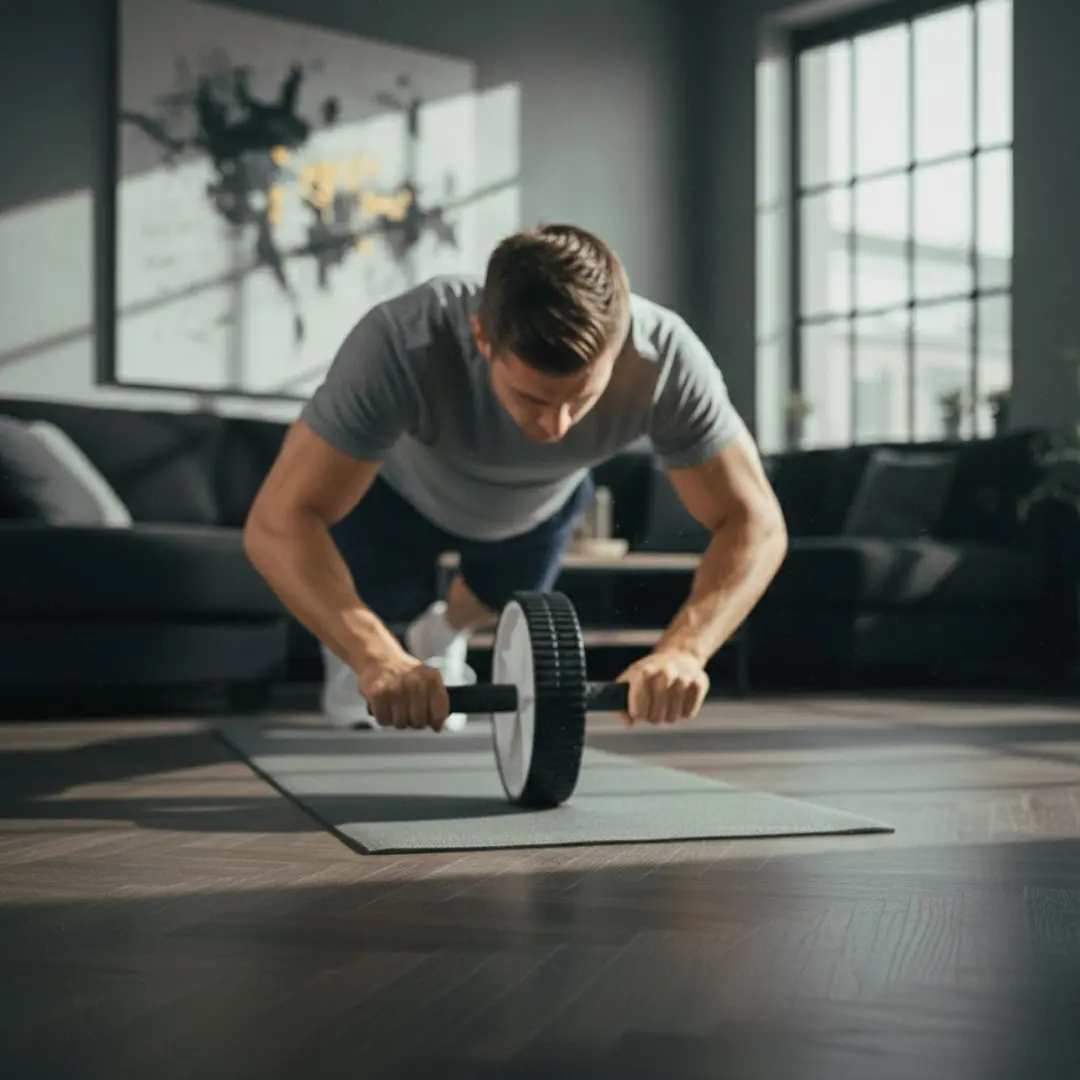 VirtuFit Dubbel Buikspierwiel - Ab Roller Grijs/Zwart