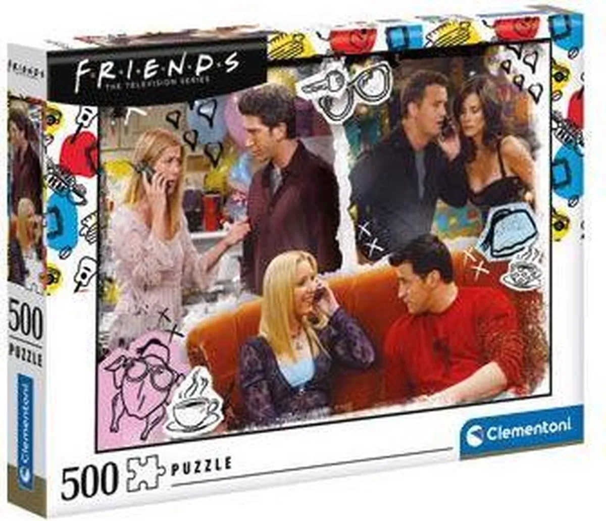 Clementoni Puzzel Friends 500 Stukjes - 49x36cm - Multicolor