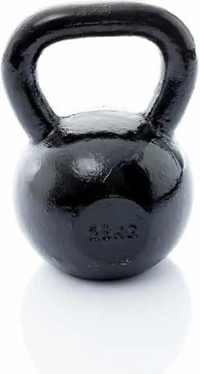 Muscle Power Gietijzeren Kettlebell 28 kg - Zwart