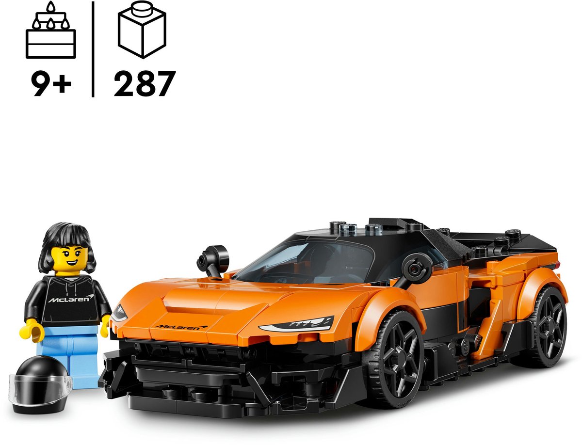 LEGO® Speed Champions McLaren W1 – De Echte Supercar met 1 Minifiguur - Raceauto - 77257