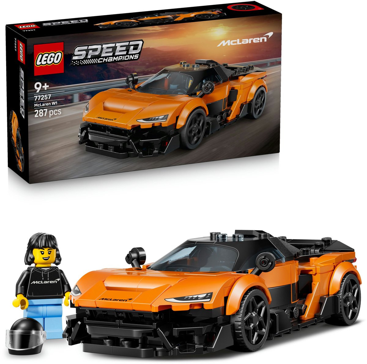 LEGO® Speed Champions McLaren W1 – De Echte Supercar met 1 Minifiguur - Raceauto - 77257