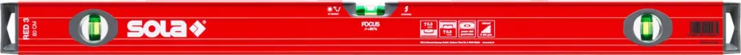 Sola Waterpas Aluminium 80cm - Rood