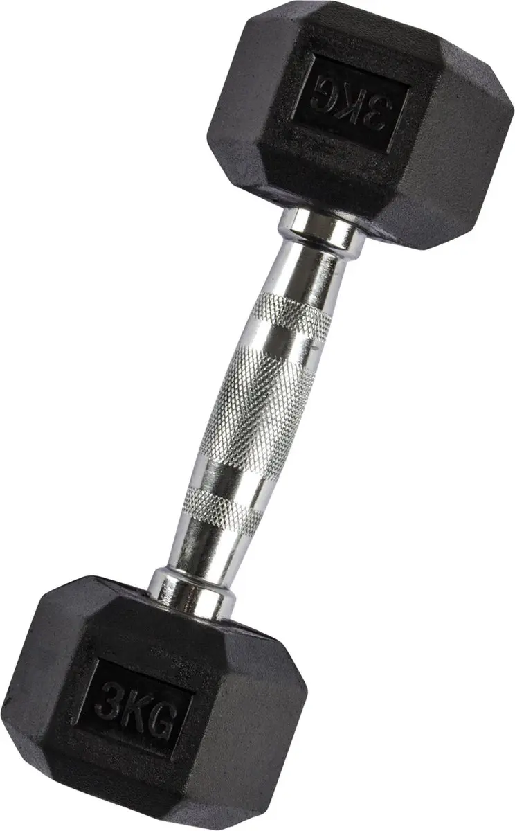 Virtufit Hexa Dumbbell Pro 3 kg - Zilver/Zwart