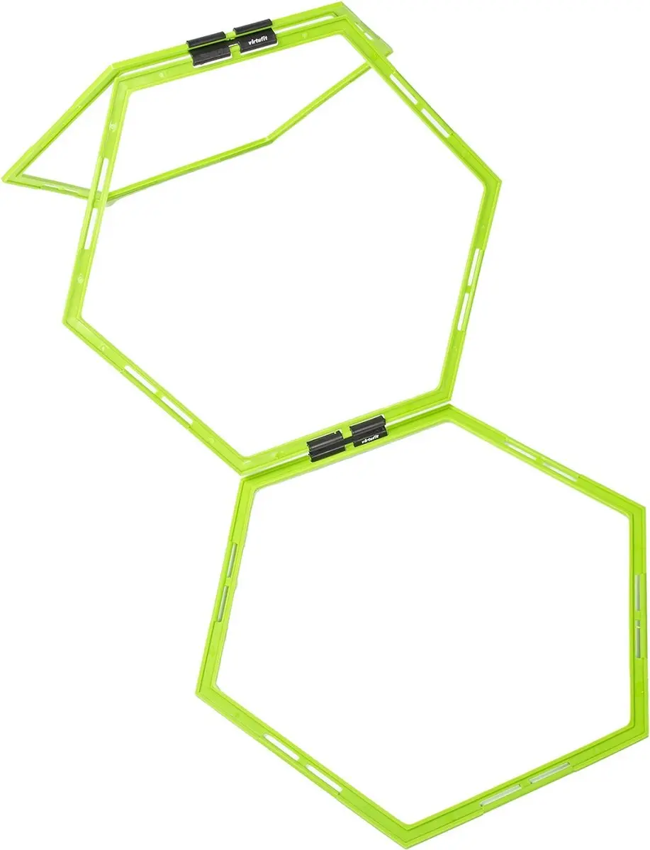 VirtuFit Hexagon Agility Grid Speedladder - 6 Stuks - Groen