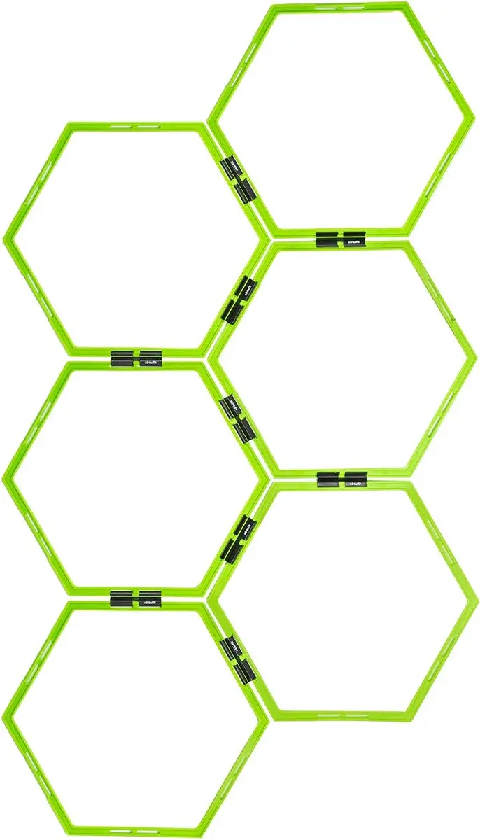 VirtuFit Hexagon Agility Grid Speedladder - 6 Stuks - Groen