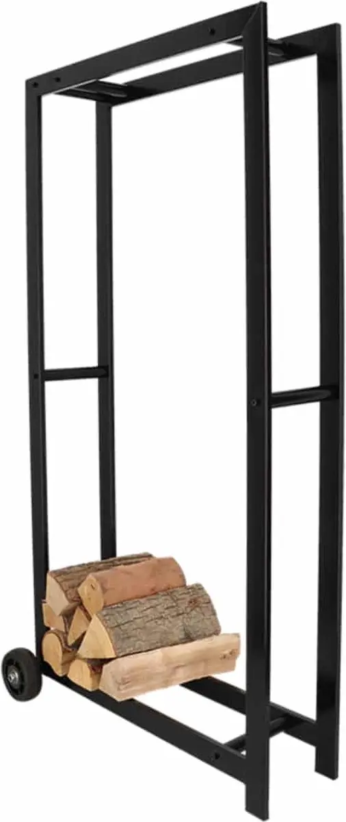 Esschert Design Houtopslag met wielen