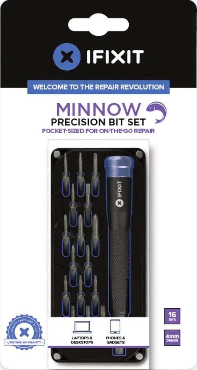 iFixit Minnow Serie Gereedschapsset 16 Stuks - S2 Staal