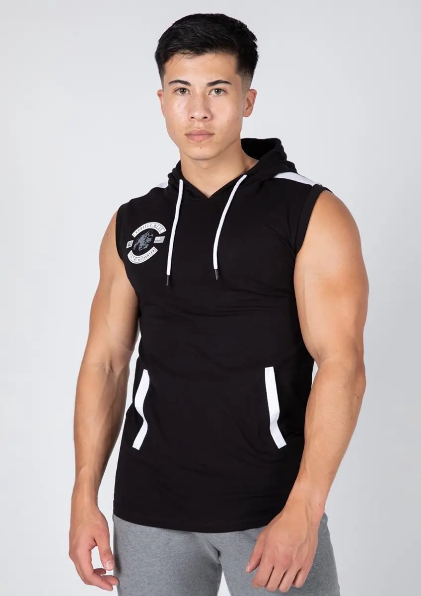 Gorilla Wear Oswego S/L Hooded T-Shirt - M - Zwart