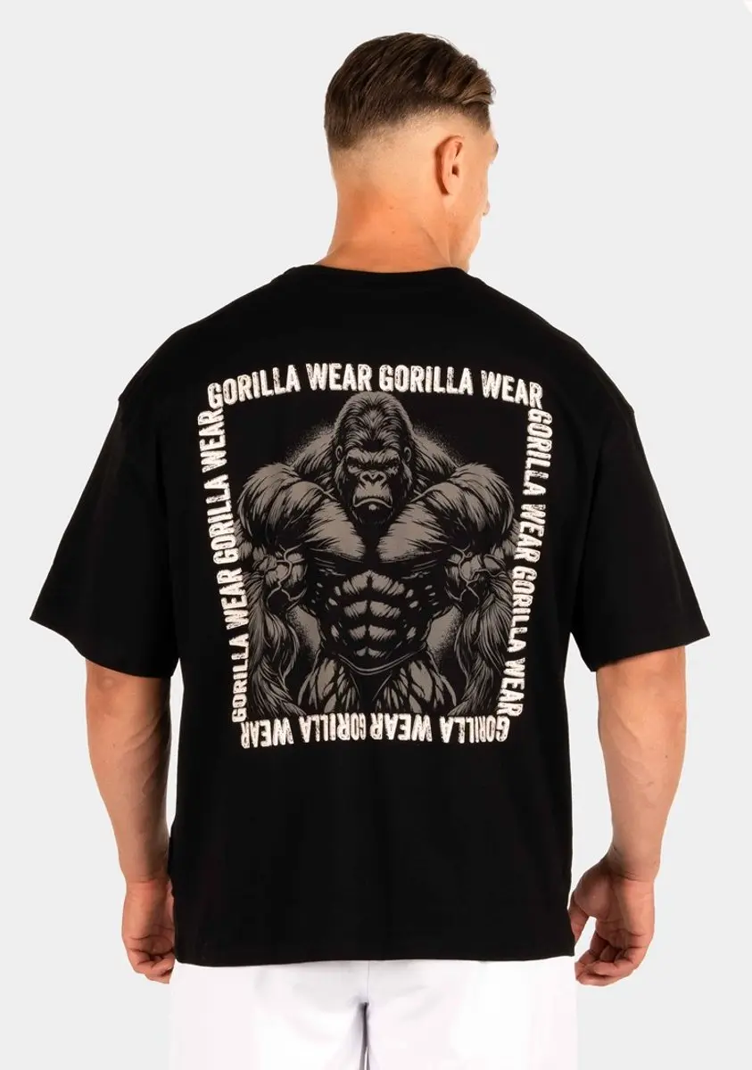 Gorilla Wear Philip Oversized T-shirt - Zwart 2XL