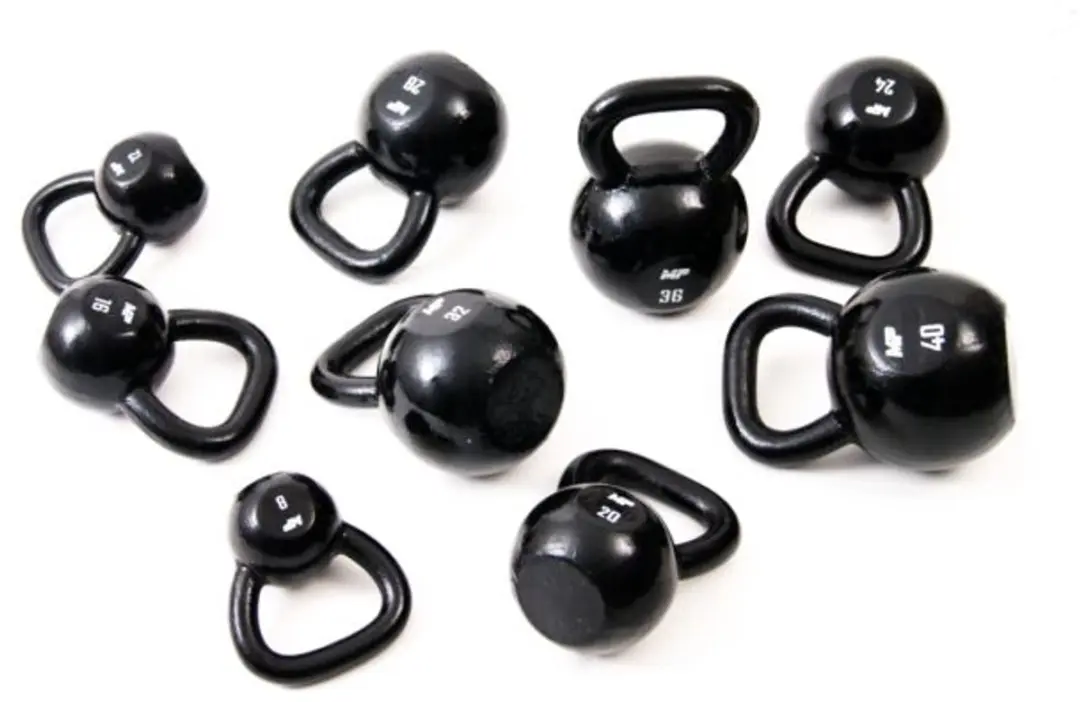 Muscle Power Gietijzeren Kettlebell 8 kg - Zwart
