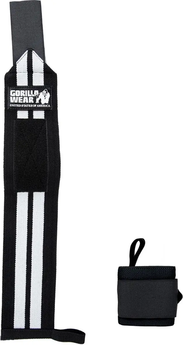Gorilla Wear Wrist Wraps PRO Fitness Handschoenen - Zwart/Wit