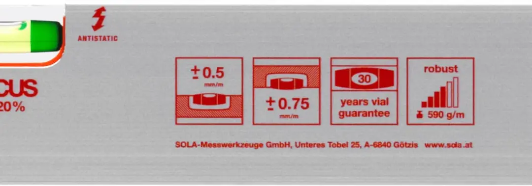 Sola AZB 30 Waterpas 30cm - 01010301