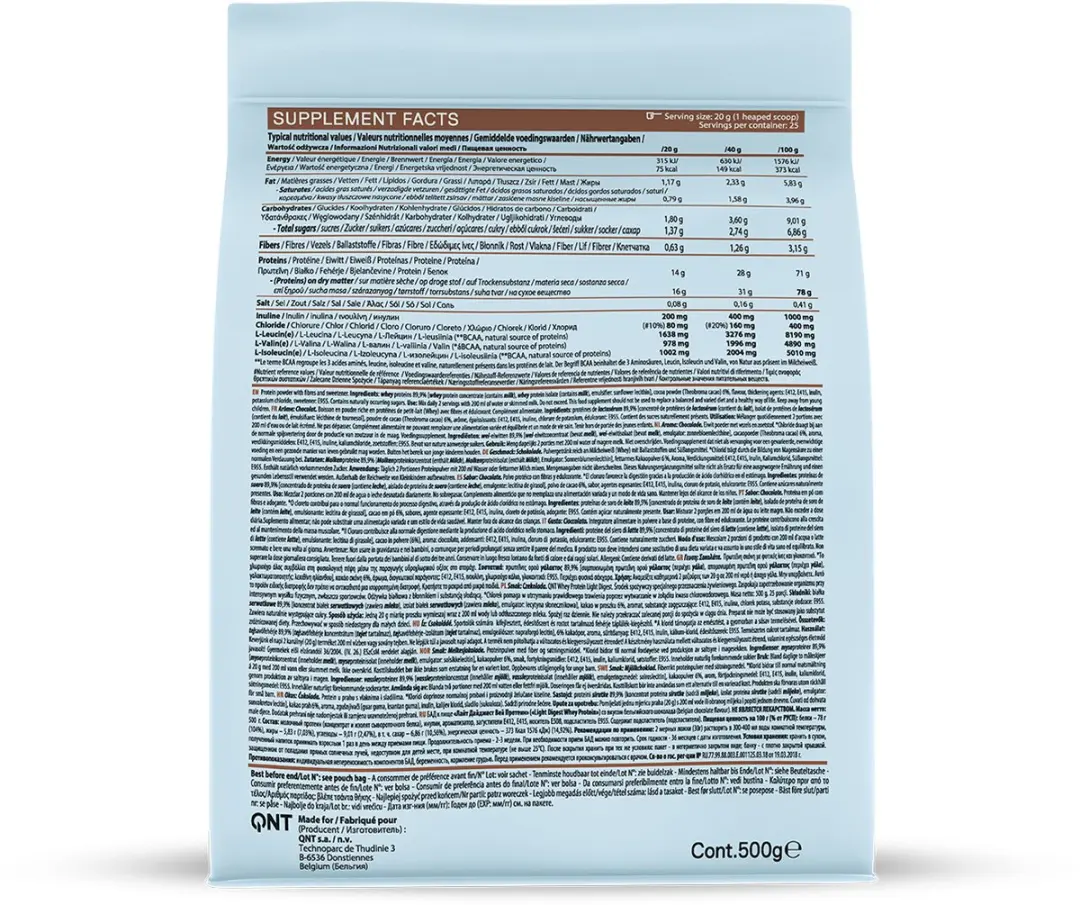 QNT Light Digest Whey Protein Belgian Chocolate 500g