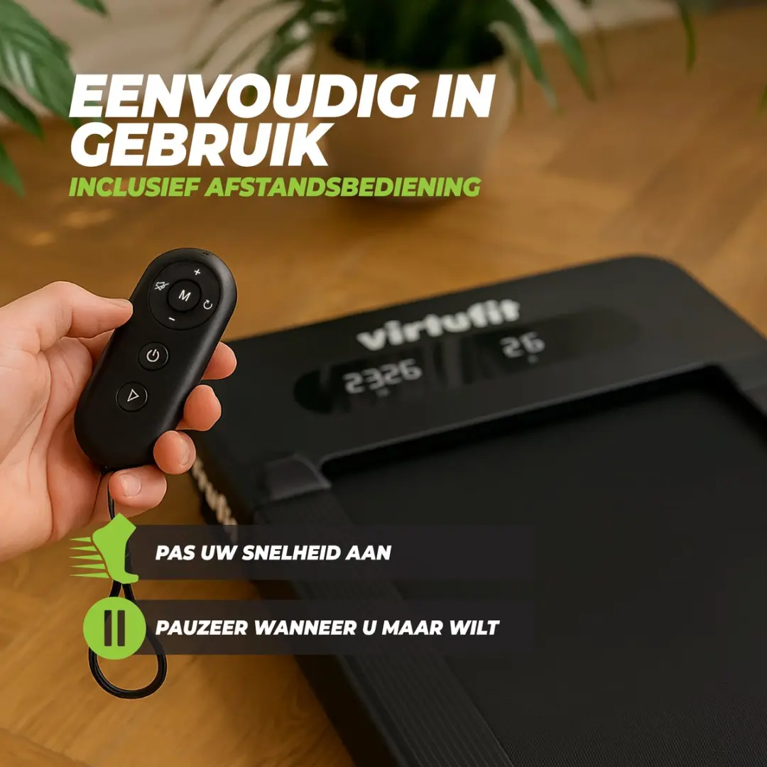 VirtuFit WP100 Walking Pad - 12 Programma's - Tot 8 km/u - Zwart