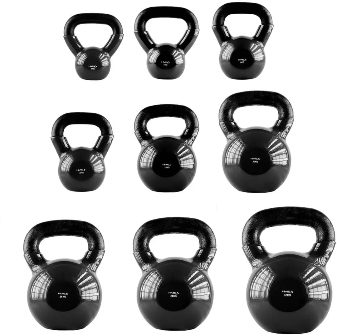 HMS Kettlebell 10 kg - Gietijzer - Zwart