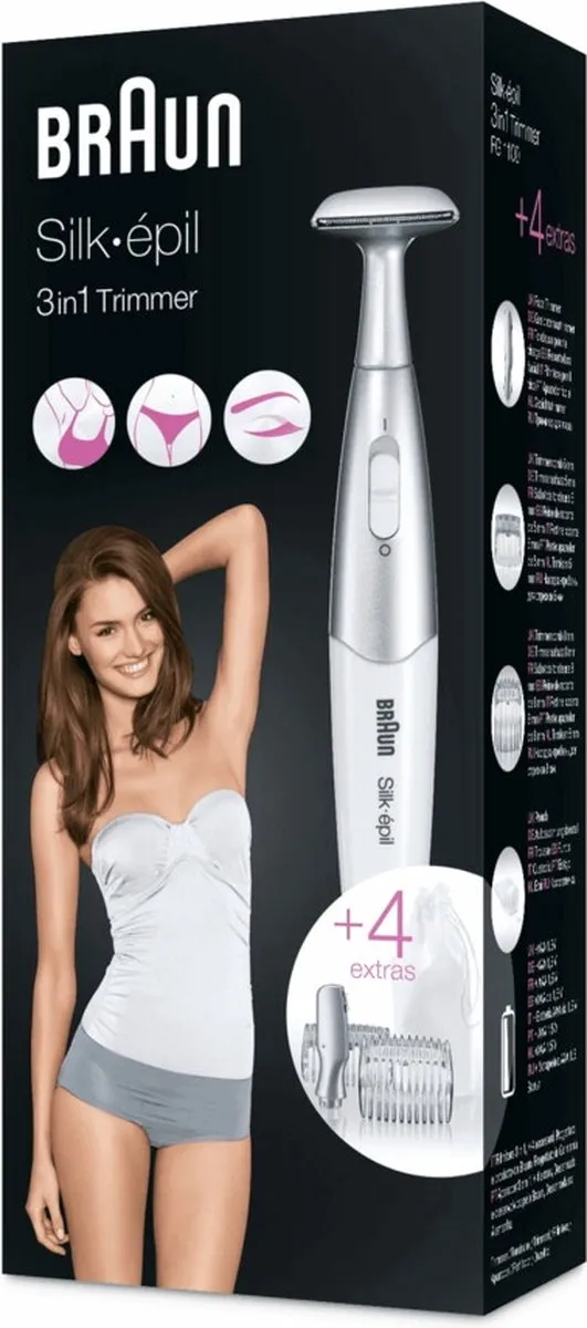 Braun FG1100 Bikinitrimmer - Wit - 4 Accessoires - afbeelding 6 van 6