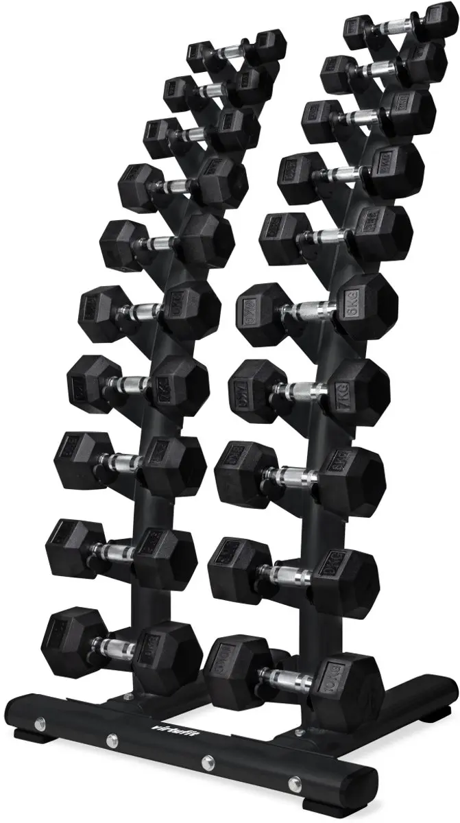 Virtufit Weight Rack Staand Deluxe Halterrek - Zwart