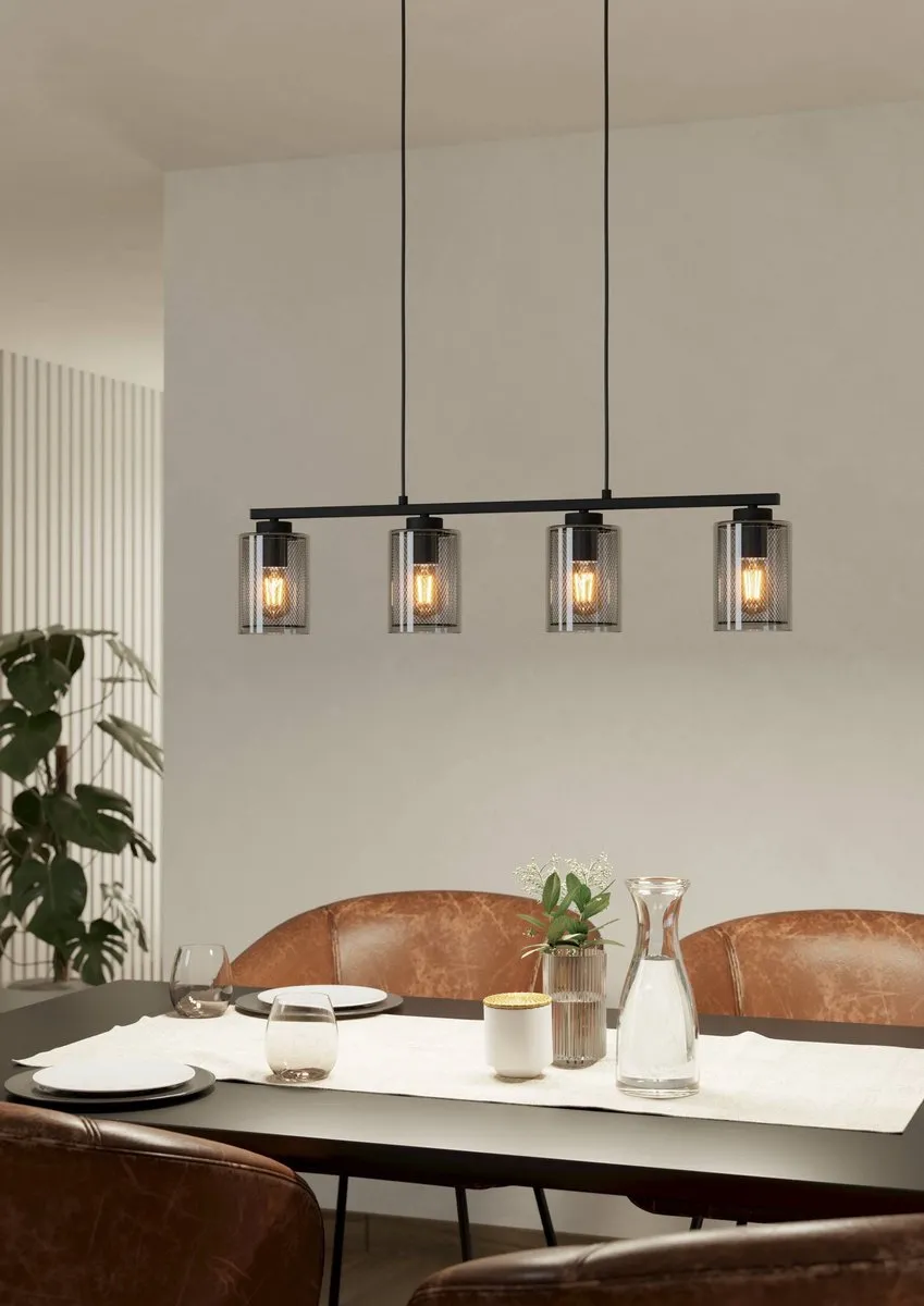 Eglo Zocabon Hanglamp E27 - 81,5 cm - Zwart