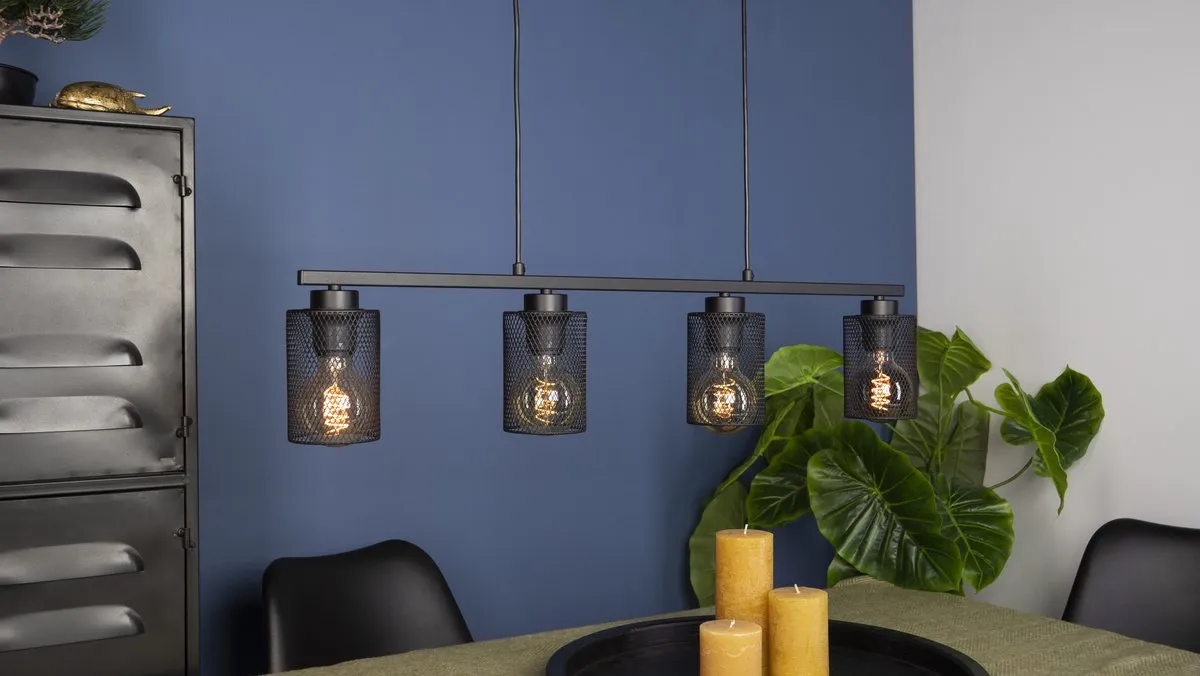Eglo Zocabon Hanglamp E27 - 81,5 cm - Zwart