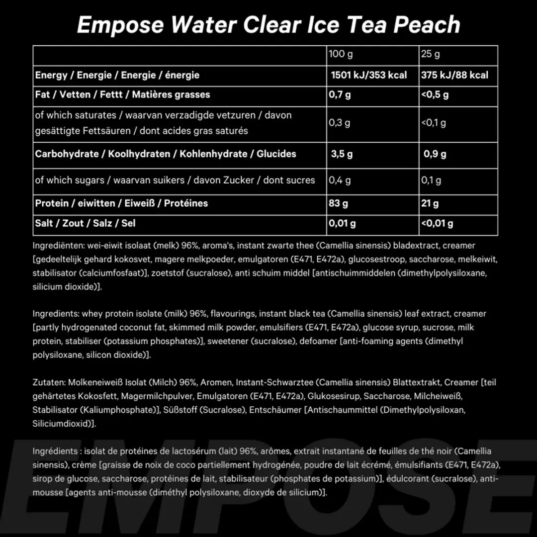Empose Nutrition Clear Whey Isolate Ice Tea Perzik - 600g