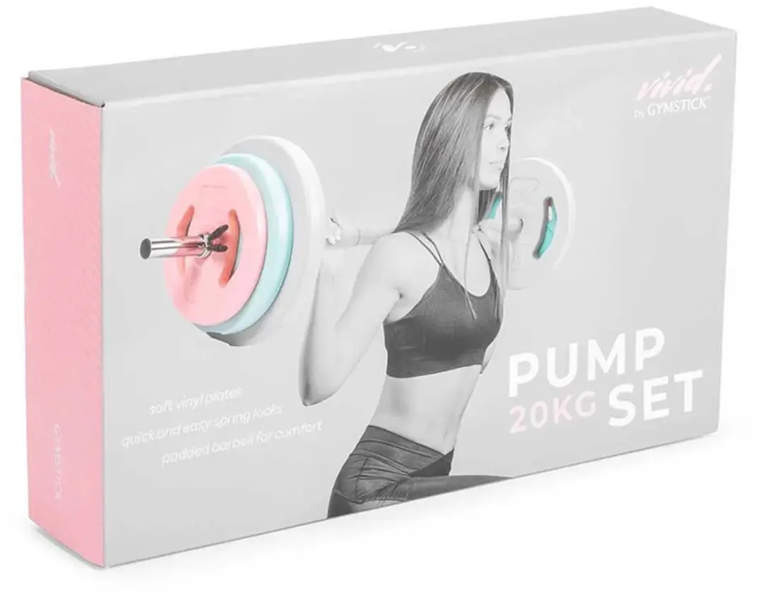 Gymstick Aerobic Pump Set 20kg - Roze - 6 Halterschijven