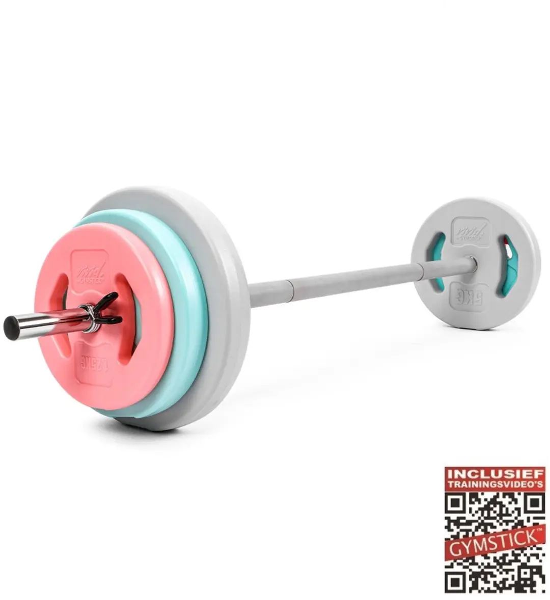 Gymstick Aerobic Pump Set 20kg - Roze - 6 Halterschijven