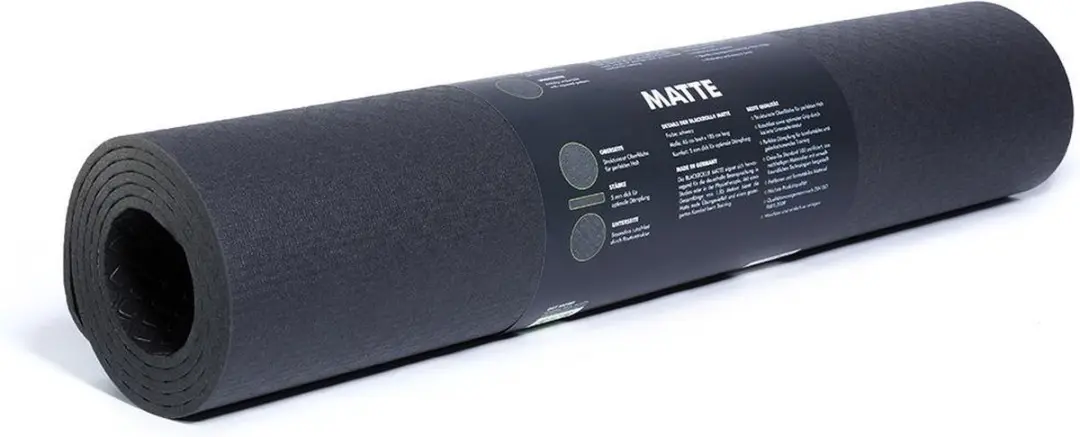 BLACKROLL Anti-slip Fitnessmat 185cm - Zwart