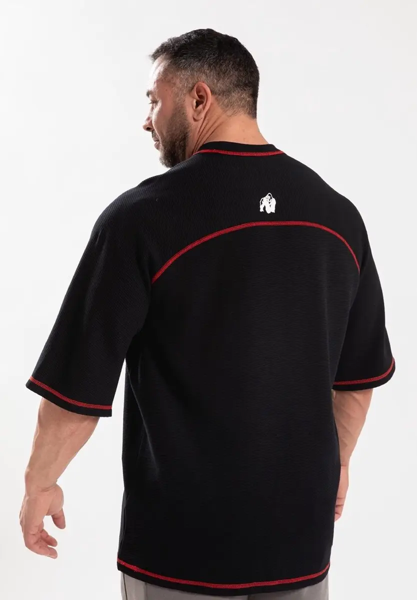 Gorilla Wear Finley Oversized T-shirt 2XL - Zwart/Rood