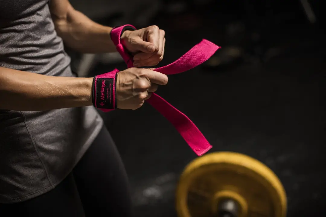 Harbinger Padded Dames Lifting Straps - Roze