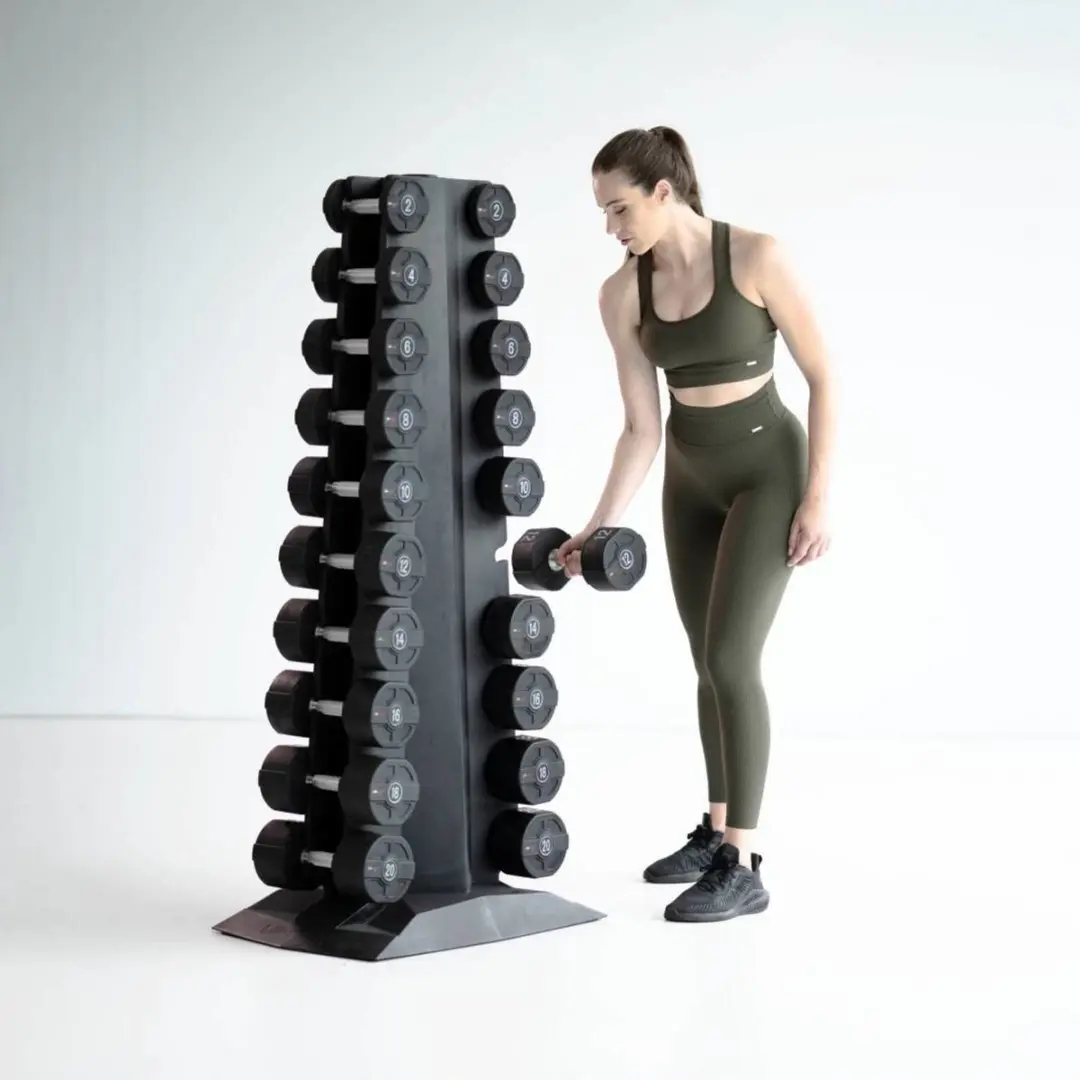 LifeMaxx Ronde Dumbbell 3kg - 2 Stuks Zwart/Zilver