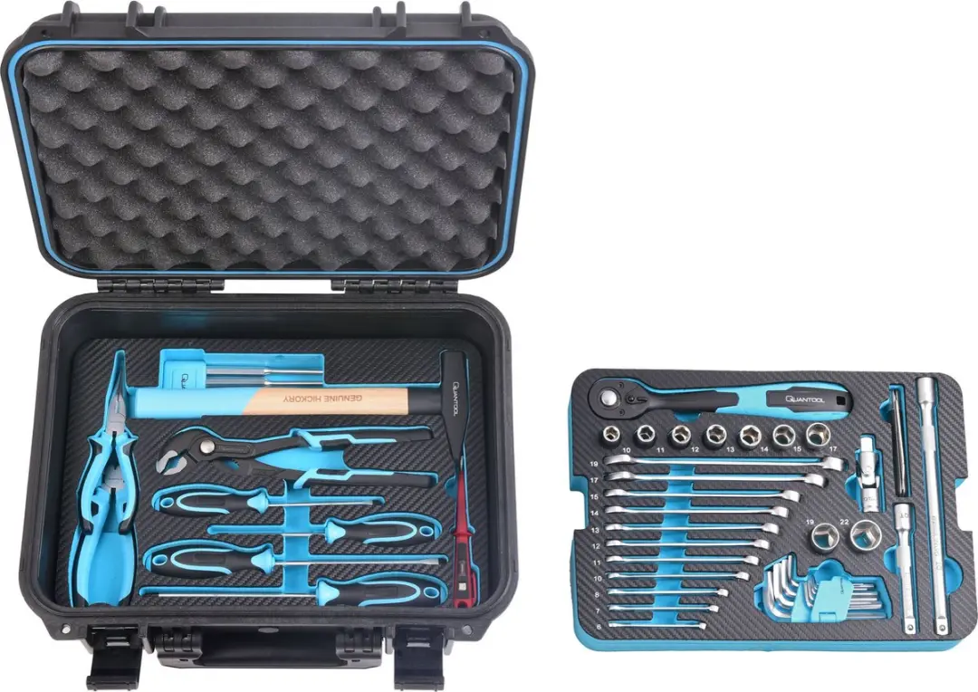 Brüder Mannesmann Q25150 Gereedschapskoffer 48-delig - Zwart/Blauw